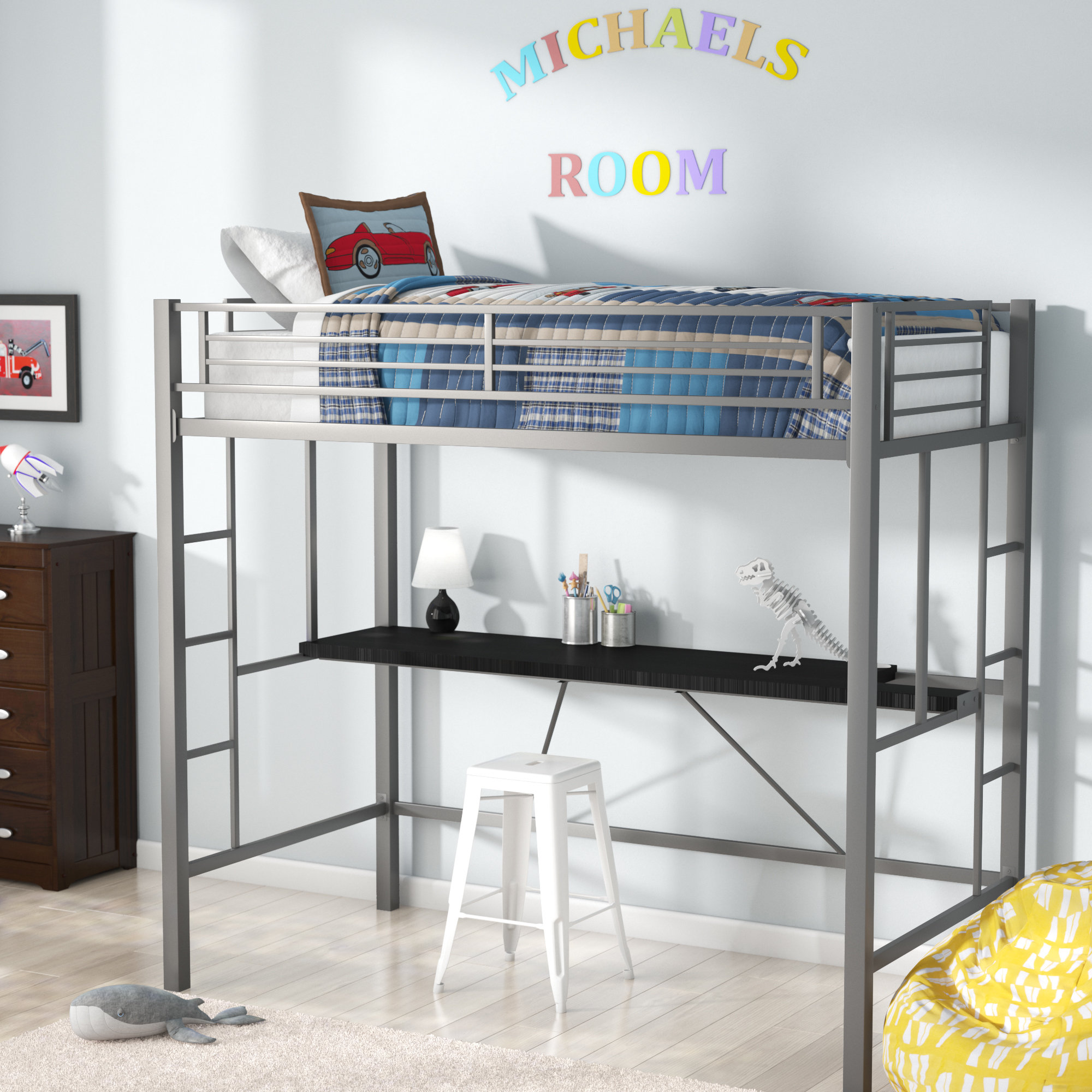 Viv + Rae Myrtle Twin Loft Bed with Desk & Reviews Wayfair.ca